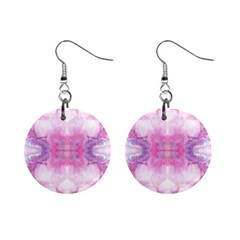 Pink Abstract Repeats Mini Button Earrings