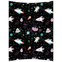 Funny Astronauts, Rockets And Rainbow Space Back Support Cushion by SychEva