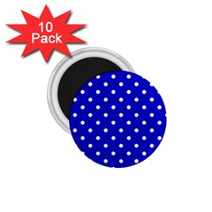 1950 Blue White Dots 1 75  Magnets (10 Pack)  by SomethingForEveryone