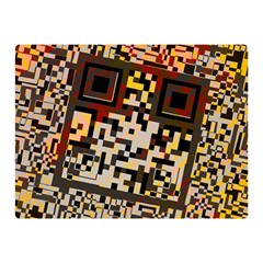 Root Humanity Bar And Qr Code Flash Orange And Purple Double Sided Flano Blanket (mini)  by WetdryvacsLair