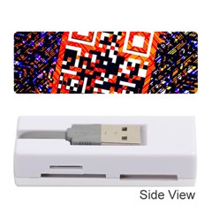 Root Humanity Bar And Qr Code In Flash Orange And Purple Memory Card Reader (stick) by WetdryvacsLair