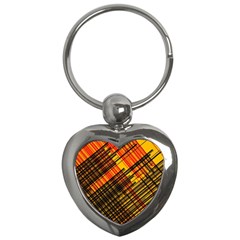 Root Humanity Orange Yellow And Black Key Chain (heart) by WetdryvacsLair