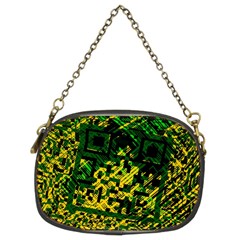 Root Humanity Bar And Qr Code Green And Yellow Doom Chain Purse (two Sides) by WetdryvacsLair