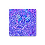 Root Humanity Bar And Qr Code Combo in Purple and Blue Square Magnet