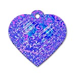 Root Humanity Bar And Qr Code Combo in Purple and Blue Dog Tag Heart (One Side)