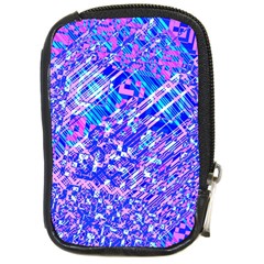Root Humanity Bar And Qr Code Combo In Purple And Blue Compact Camera Leather Case by WetdryvacsLair