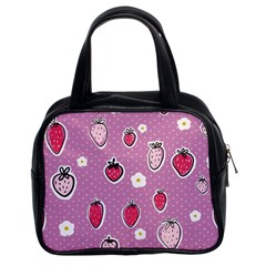 Juicy Strawberries Classic Handbag (two Sides) by SychEva
