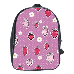 Juicy Strawberries School Bag (large) by SychEva