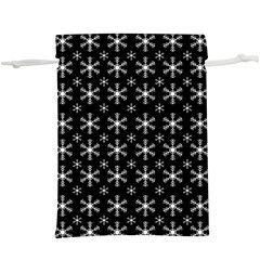 Snowflakes Background Pattern  Lightweight Drawstring Pouch (xl)