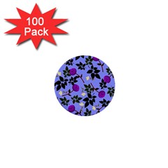 Purple Flower On Lilac 1  Mini Buttons (100 Pack)  by Daria3107