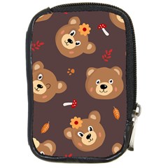 Bears-vector-free-seamless-pattern1 Compact Camera Leather Case by webstylecreations