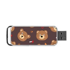 Bears-vector-free-seamless-pattern1 Portable Usb Flash (one Side) by webstylecreations