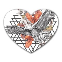 Boho Eagle  Heart Mousepads by webstylecreations