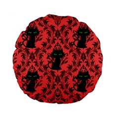 Cat Pattern Standard 15  Premium Flano Round Cushions by InPlainSightStyle