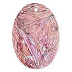 Flowing petals Oval Ornament (Two Sides)