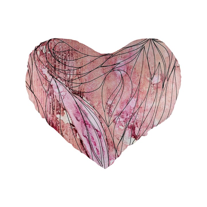 Flowing petals Standard 16  Premium Heart Shape Cushions