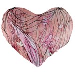 Flowing petals Large 19  Premium Heart Shape Cushions