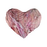 Flowing petals Standard 16  Premium Flano Heart Shape Cushions