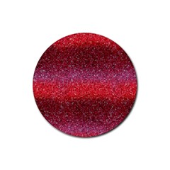 Red Sequins Rubber Round Coaster (4 Pack)  by SychEva