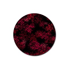 Red Abstraction Rubber Round Coaster (4 Pack)  by SychEva