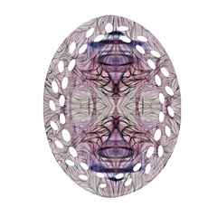 Amethyst Repeats Iv Oval Filigree Ornament (two Sides) by kaleidomarblingart