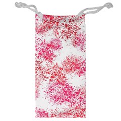 Red Splashes On A White Background Jewelry Bag by SychEva