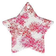 Red Splashes On A White Background Star Ornament (two Sides) by SychEva