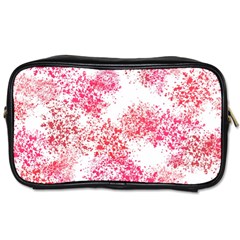 Red Splashes On A White Background Toiletries Bag (one Side) by SychEva