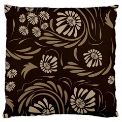 Folk Flowers Pattern  Large Cushion Case (one Side) by Eskimos