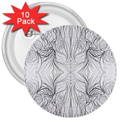 Mono Disegno Repeats 3  Buttons (10 Pack) 