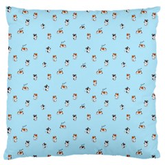 Cute Kawaii Dogs Pattern At Sky Blue Standard Flano Cushion Case (two Sides)