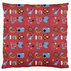 50s Red Large Cushion Case (one Side) by InPlainSightStyle