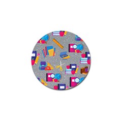 80s And 90s School Pattern Golf Ball Marker by InPlainSightStyle