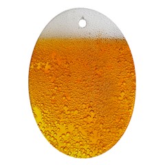 Beer Bubbles Pattern Ornament (oval) by Sudhe