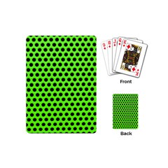 Metallic Mesh Screen-green Playing Cards Single Design (mini) by impacteesstreetweareight