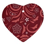 Folk flowers pattern Floral surface design Seamless pattern Ornament (Heart) Front