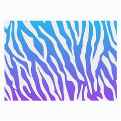 White Tiger Purple & Blue Animal Fur Print Stripes Large Glasses Cloth (2 Sides)