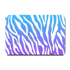 White Tiger Purple & Blue Animal Fur Print Stripes Small Doormat 