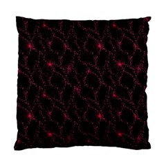 Pink Abstract Flowers With Splashes On A Dark Background  Abstract Print Standard Cushion Case (one Side) by SychEva