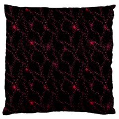Pink Abstract Flowers With Splashes On A Dark Background  Abstract Print Large Cushion Case (one Side) by SychEva