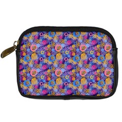 Multicolored Circles And Spots Digital Camera Leather Case by SychEva