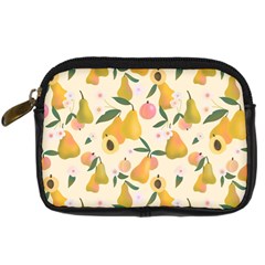 Yellow Juicy Pears And Apricots Digital Camera Leather Case by SychEva