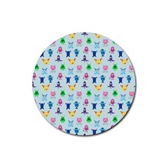 Funny Monsters Rubber Coaster (round)  by SychEva