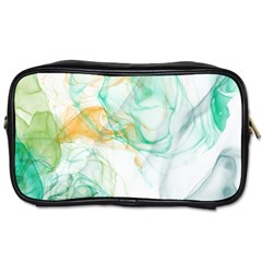 Green And Orange Alcohol Ink Toiletries Bag (one Side) by Dazzleway