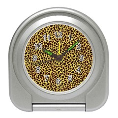 Fur-leopard 2 Travel Alarm Clock by skindeep