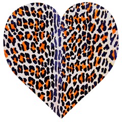 Fur-leopard 5 Wooden Puzzle Heart