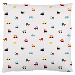 Cute Bright Little Cars Large Flano Cushion Case (one Side) by SychEva
