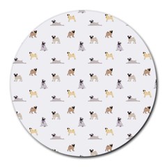 Funny Pugs Round Mousepads by SychEva