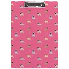 Funny Pugs  Cute Pets A4 Clipboard by SychEva