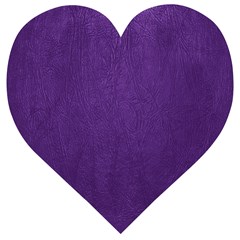 Leather Smooth 18-purple Wooden Puzzle Heart